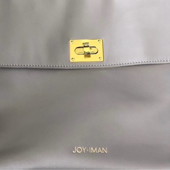 Joy & Iman  backpack/sachel grey 100% LEATHER